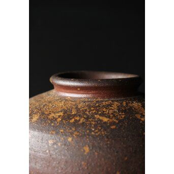 人間国宝 山本陶秀 備前壺 花瓶/花器　P342 