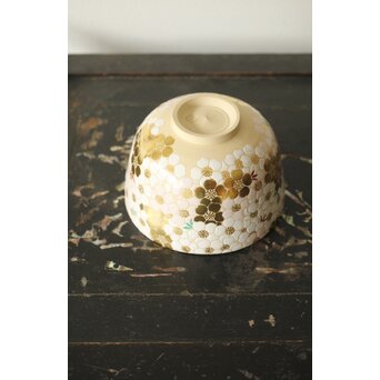 鵬雲斎玄室書付 手塚充 仁清写し桜の絵 茶碗　P343 