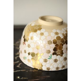 鵬雲斎玄室書付 手塚充 仁清写し桜の絵 茶碗　P343 