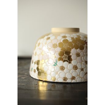 鵬雲斎玄室書付 手塚充 仁清写し桜の絵 茶碗　P343 