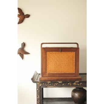 桑と竹編網代の提籃　X357