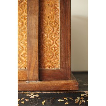 桑と竹編網代の提籃　X357 