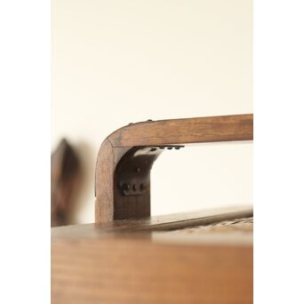 桑と竹編網代の提籃　X357 