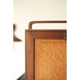 桑と竹編網代の提籃　X357 