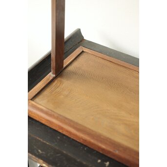 桑と竹編網代の提籃　X357 