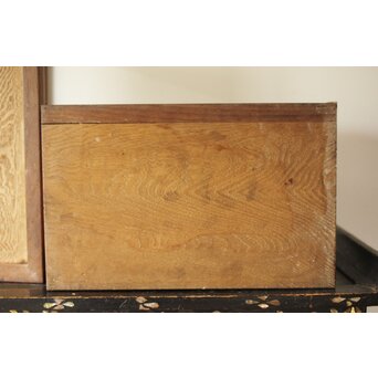 桑と竹編網代の提籃　X357 