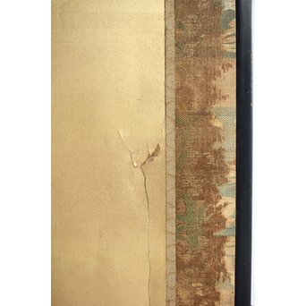 明治刺繍 昇龍降龍 二曲屏風　U292 