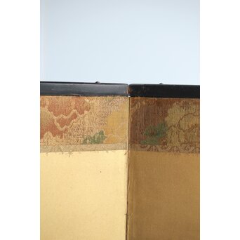 明治刺繍 昇龍降龍 二曲屏風　U292 