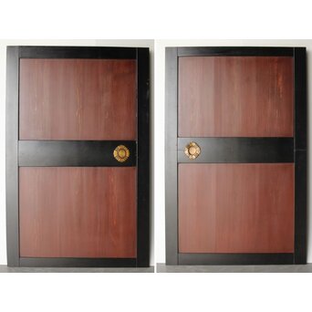 幅広 太框黒枠北陸帯戸 2枚1組　B1014