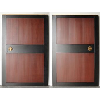 幅広 太框黒枠北陸帯戸 2枚1組　B1014 ここからもう一面