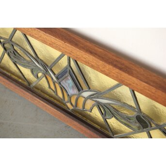 ステンドグラス 花/紋章　R0199 