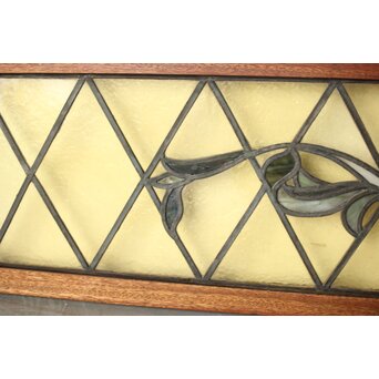 ステンドグラス 花/紋章　R0199 