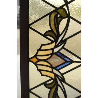 ステンドグラス 花/紋章　R0199 