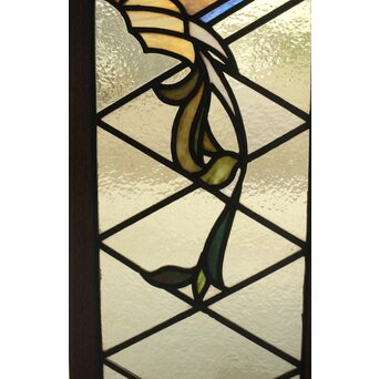 ステンドグラス 花/紋章　R0199 