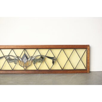 ステンドグラス 花/紋章　R0199 