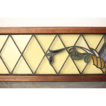 ステンドグラス 花/紋章　R0199 