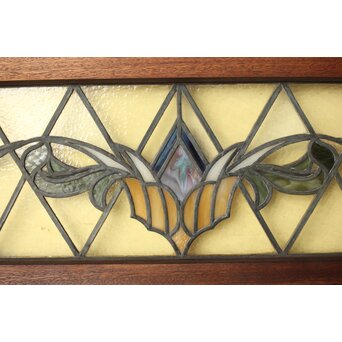 ステンドグラス 花/紋章　R0199 