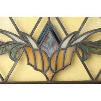 ステンドグラス 花/紋章　R0199 