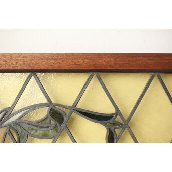 ステンドグラス 花/紋章　R0199 