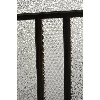 多種ガラス 細分割 緑色ガラス欄間 2枚1組　R0201Y 