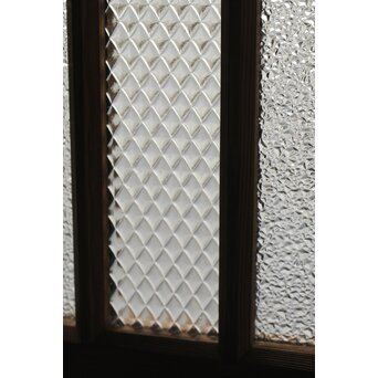 多種ガラス 細分割 緑色ガラス欄間 2枚1組　R0201Y 