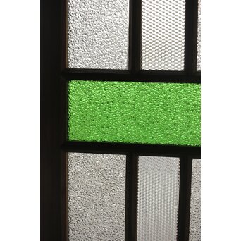 多種ガラス 細分割 緑色ガラス欄間 2枚1組　R0201Y 