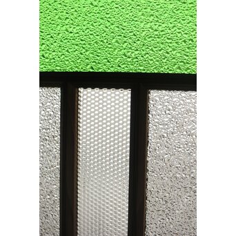 多種ガラス 細分割 緑色ガラス欄間 2枚1組　R0201Y 