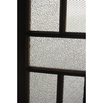 多種ガラス 細分割 緑色ガラス欄間 2枚1組　R0201Y 