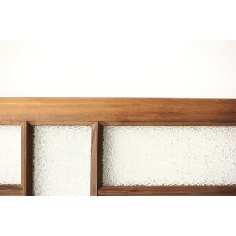 多種ガラス 細分割 黄色ガラス欄間 2枚1組　R0202Y 