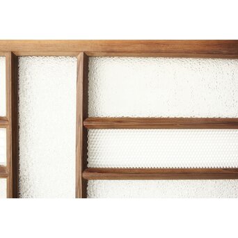 多種ガラス 細分割 黄色ガラス欄間 2枚1組　R0202Y 