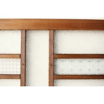 多種ガラス 細分割 黄色ガラス欄間 2枚1組　R0202Y 