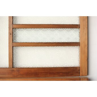 多種ガラス 細分割 黄色ガラス欄間 2枚1組　R0202Y 