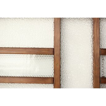 多種ガラス 細分割 黄色ガラス欄間 2枚1組　R0202Y 