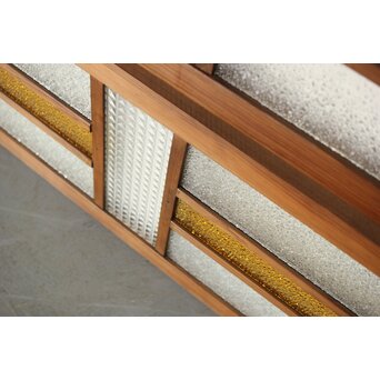 多種ガラス 細分割 黄色ガラス欄間 2枚1組　R0202Y 