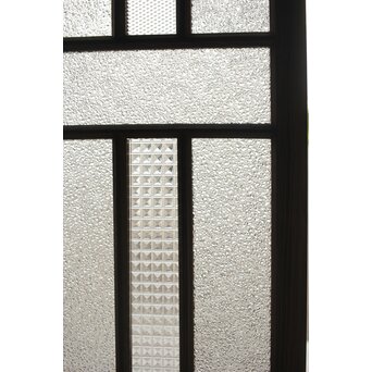 多種ガラス 細分割 黄色ガラス欄間 2枚1組　R0202Y 