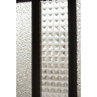 多種ガラス 細分割 黄色ガラス欄間 2枚1組　R0202Y 