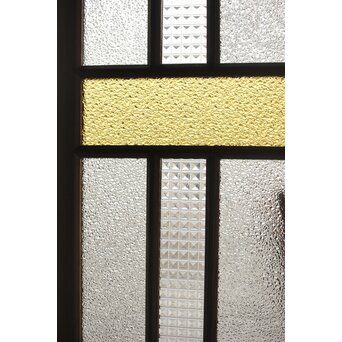 多種ガラス 細分割 黄色ガラス欄間 2枚1組　R0202Y 