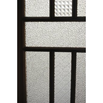 多種ガラス 細分割 黄色ガラス欄間 2枚1組　R0202Y 