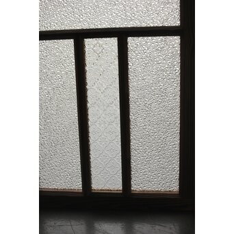 多種ガラス 細分割 黄色ガラス欄間 2枚1組　R0202Y 