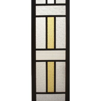 多種ガラス 細分割 黄色ガラス欄間 2枚1組　R0202Y 