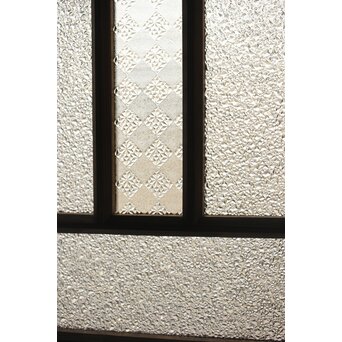 多種ガラス 細分割 黄色ガラス欄間 2枚1組　R0202Y 