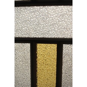 多種ガラス 細分割 黄色ガラス欄間 2枚1組　R0202Y 