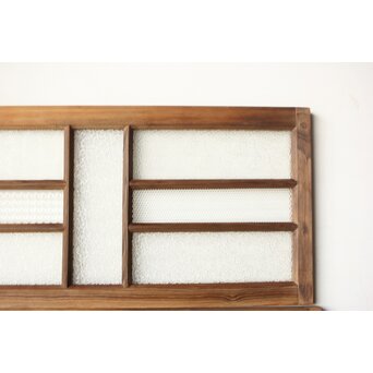 多種ガラス 細分割 黄色ガラス欄間 2枚1組　R0202Y 