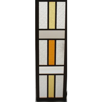 多種ガラス 細分割 黄色橙ガラス中型欄間 2枚1組　R0203Y 