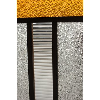 多種ガラス 細分割 黄色橙ガラス中型欄間 2枚1組　R0203Y 