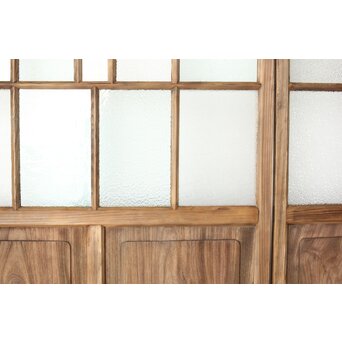 多種ガラス 細分割 緑黄色ガラス建具 4枚1組　GD0103Y 