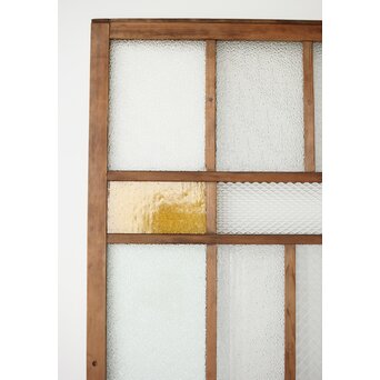 多種ガラス 細分割 緑黄色ガラス建具 4枚1組　GD0103Y 