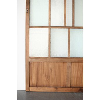 多種ガラス 細分割 緑黄色ガラス建具 4枚1組　GD0103Y 