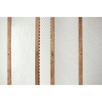 多種ガラス 細分割 緑黄色ガラス建具 4枚1組　GD0103Y 