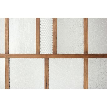 多種ガラス 細分割 緑黄色ガラス建具 4枚1組　GD0103Y 